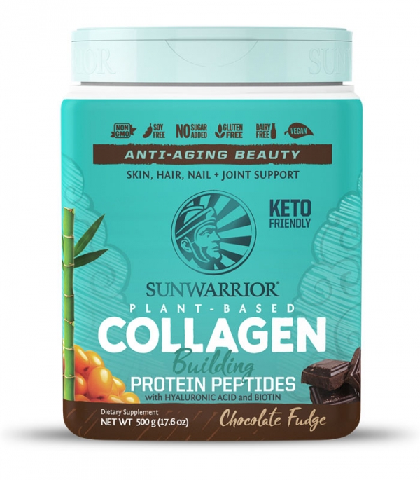 Sunwarrior Collagen Building Protein Suklaa 500g ryhmässä Terveys / Käyttöalue / Hiukset, Iho & Kynnet @ Rawfoodshop Scandinavia AB (1284)