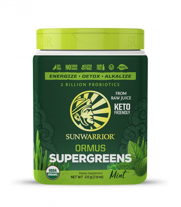 Sunwarrior Ormus Super Greens Organic Mint 225 g ryhmässä Hyödykkeet & Juomat / Ruokakomero / Greenfood @ Rawfoodshop Scandinavia AB (1326)