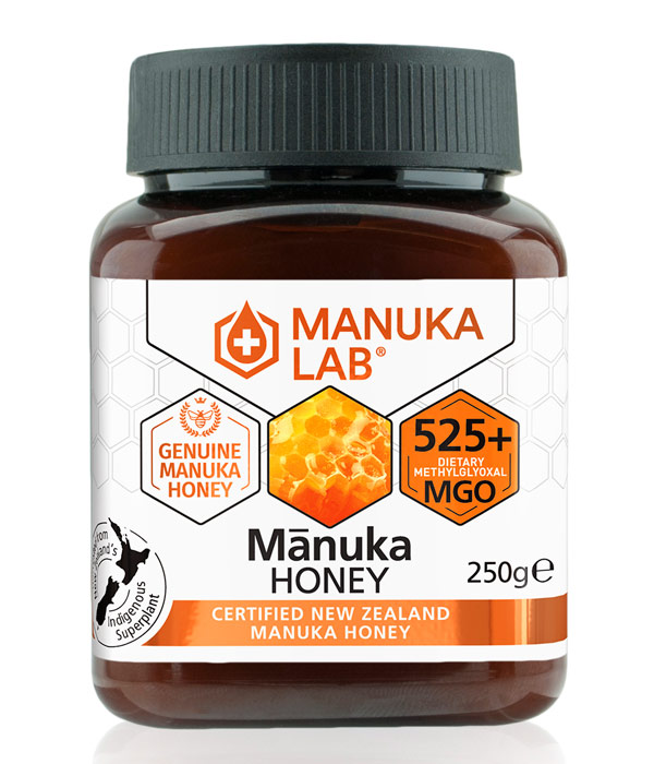 Manuka Lab Manuka-hunaja 525+ MGO 250g ryhmässä Hyödykkeet & Juomat / Leipominen & Ruoanlaitto / Sokerointi / Hunaja @ Rawfoodshop Scandinavia AB (1490)