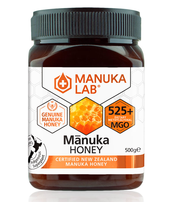 Manuka Lab Manukahunaja 525+ MGO 500g ryhmässä Hyödykkeet & Juomat / Leipominen & Ruoanlaitto / Sokerointi / Hunaja @ Rawfoodshop Scandinavia AB (1491)