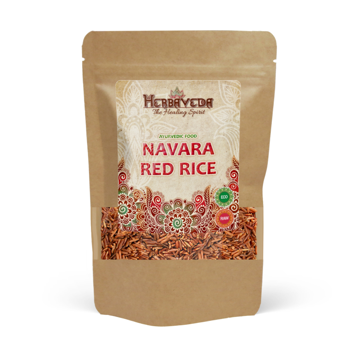 Ayurveda Navara Punainen Riisi LUOMU 500g ryhmässä Raaka-aineet / Ruokakomero / Riisi & Ohra @ Rawfoodshop Scandinavia AB (151502)