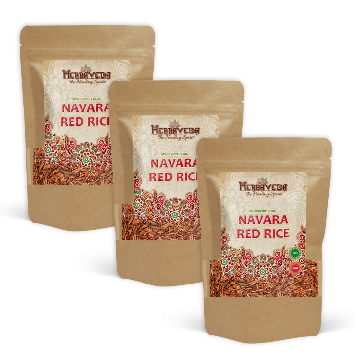 Punainen ayurvedinen riisi Navara LUOMU 1kg x 3 pakettia ryhmässä Raaka-aineet / Ruokakomero / Riisi & Ohra @ Rawfoodshop Scandinavia AB (1515021-SET3)