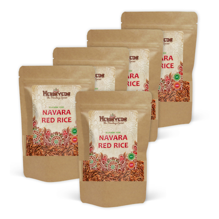 Punainen ayurvedinen riisi Navara LUOMU 1kg x 5 pakettia ryhmässä Raaka-aineet / Ruokakomero / Riisi & Ohra @ Rawfoodshop Scandinavia AB (1515021-SET5)