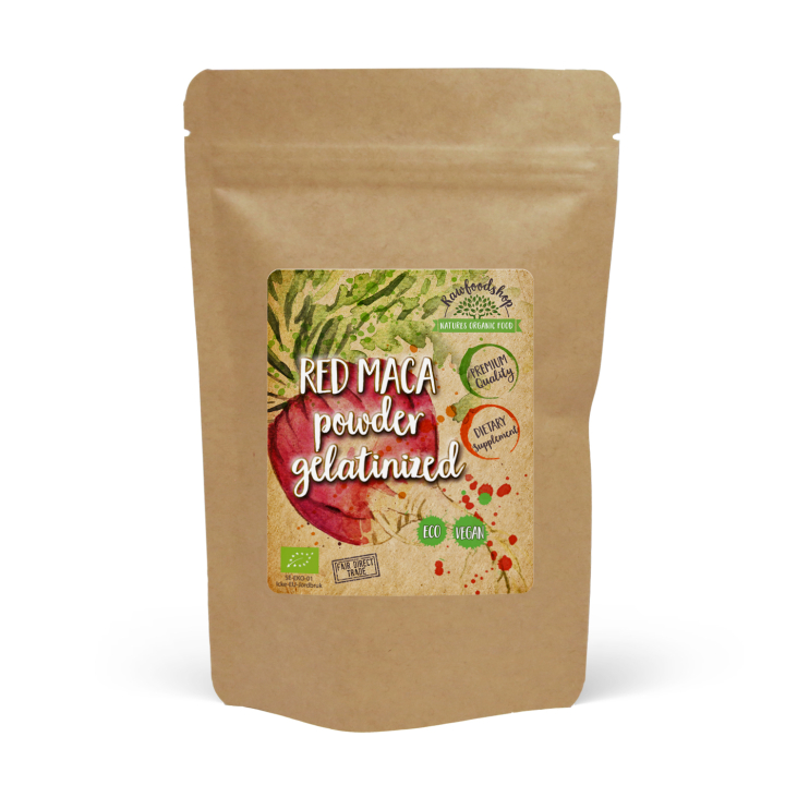 Maca Jauhe Punainen Gelatinoitu LUOMU 250g ryhmässä Terveys / Ravintolisät / Maca & Ginseng @ Rawfoodshop Scandinavia AB (16143)