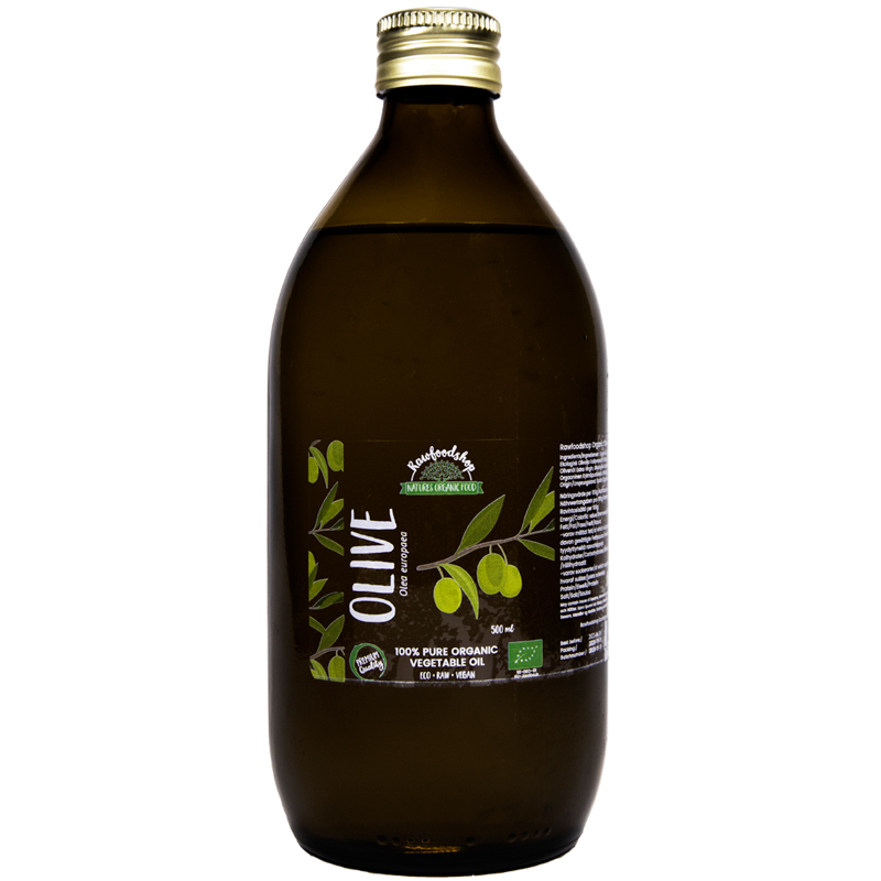 Kylmäpuristettu oliiviöljy LUOMU 500ml ryhmässä Hyödykkeet & Juomat / Ruokakomero / Voi & Öljyt / Öljyt @ Rawfoodshop Scandinavia AB (2101233)