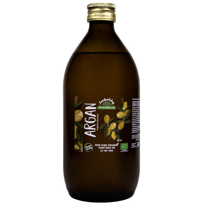 Arganöljy LUOMU 500ml ryhmässä Hyödykkeet & Juomat / Ruokakomero / Voi & Öljyt / Öljyt @ Rawfoodshop Scandinavia AB (2133203)