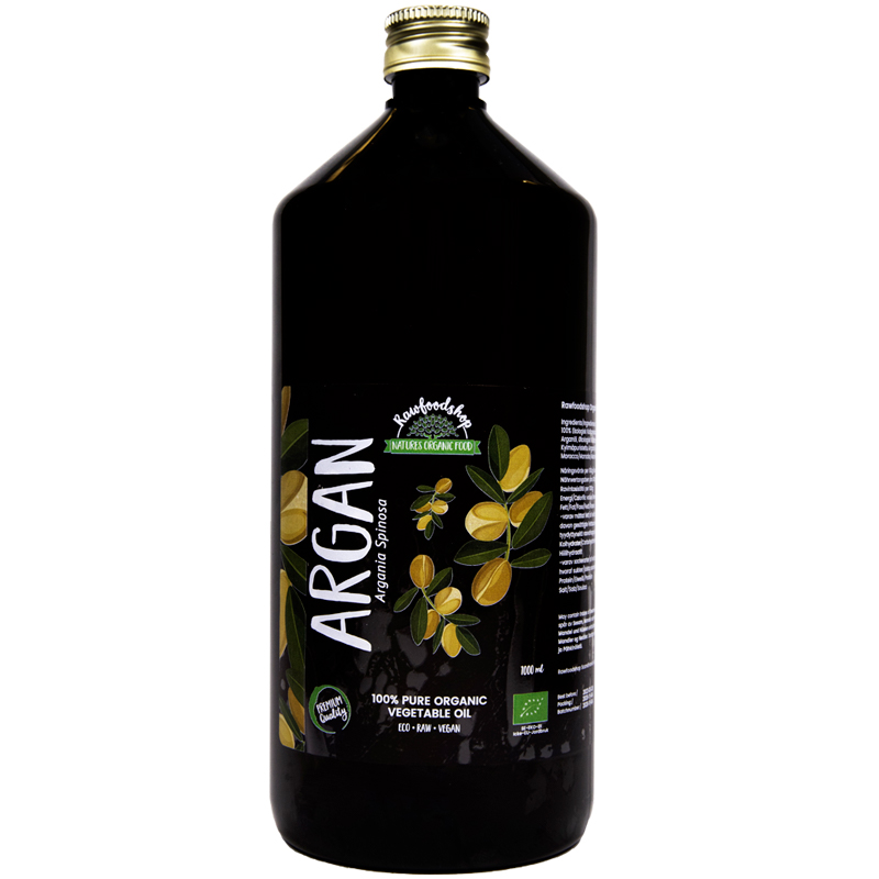 Arganöljy LUOMU 1000ml ryhmässä Hyödykkeet & Juomat / Ruokakomero / Voi & Öljyt / Öljyt @ Rawfoodshop Scandinavia AB (2133204)