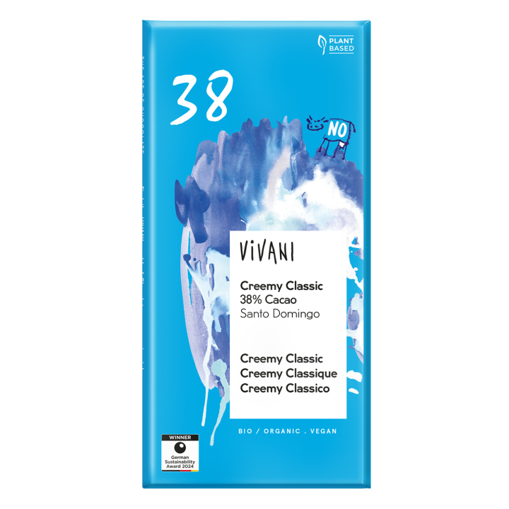 Vivani 38% San Domingo LUOMU 80g ryhmässä Hyödykkeet & Juomat / Karkkia & Suklaata / Suklaapatukat @ Rawfoodshop Scandinavia AB (25093)