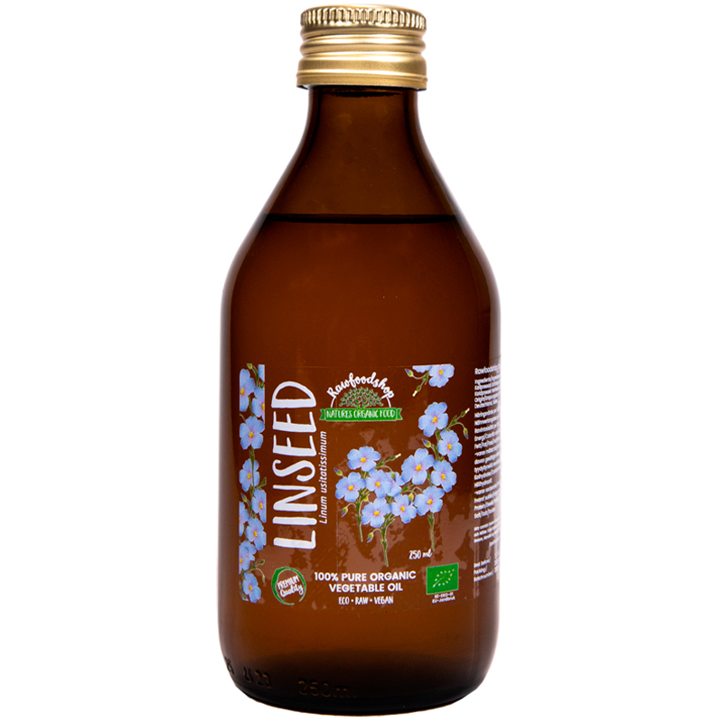 Luomulaatuinen pellavaöljy 250ml ryhmässä Iho & Vartalo / Luonnollinen DIY / Kasviöljyt @ Rawfoodshop Scandinavia AB (3121202)