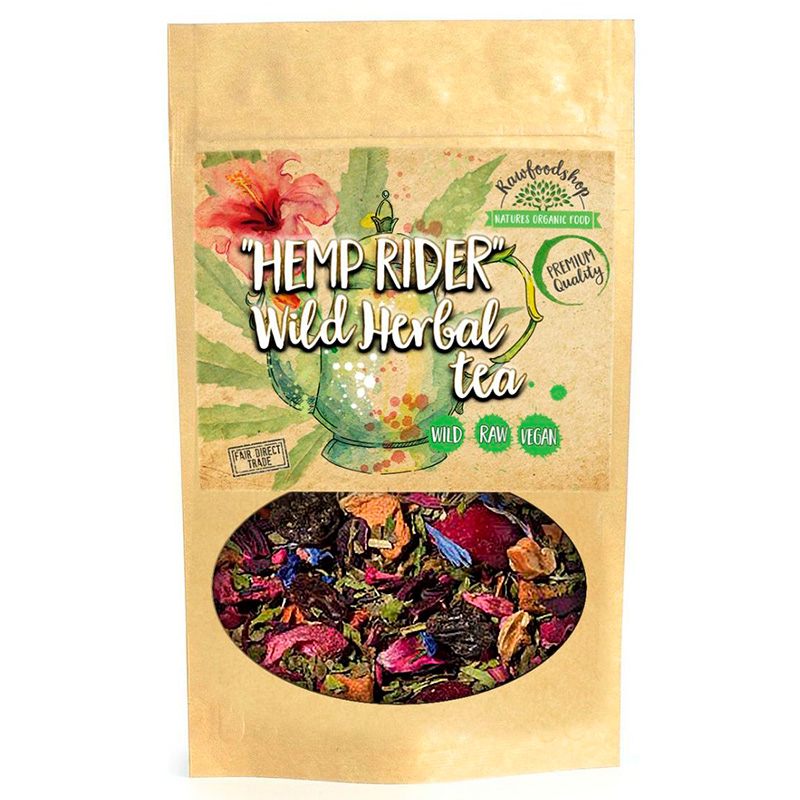 Hemp Rider Villiyrttitee 100g ryhmässä Hyödykkeet & Juomat / Juomat / Teet @ Rawfoodshop Scandinavia AB (40224)