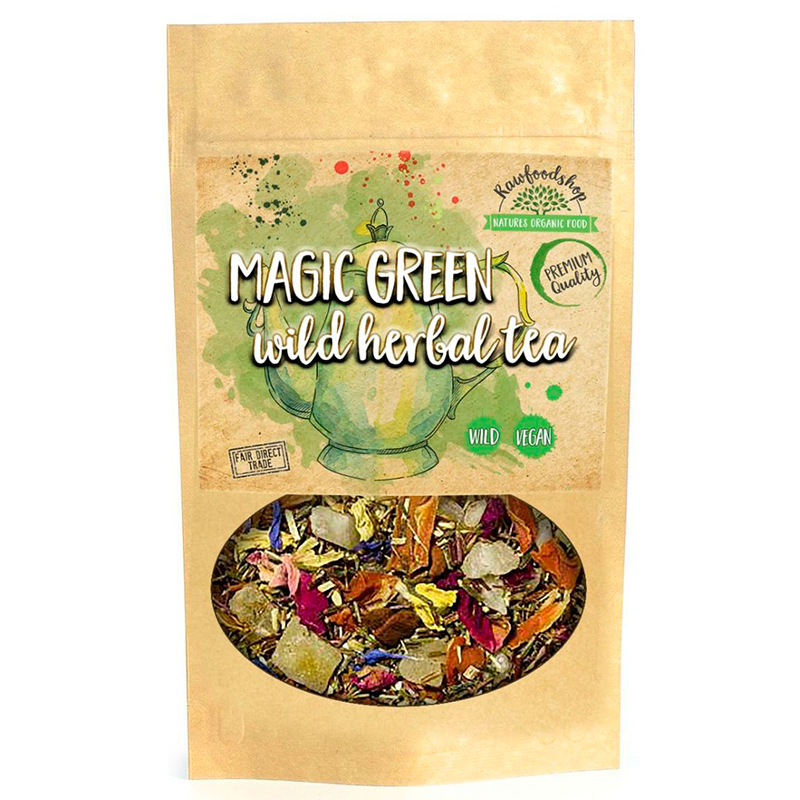 Magic Green Villiyrtti Tee 100g ryhmässä Hyödykkeet & Juomat / Juomat / Teet @ Rawfoodshop Scandinavia AB (43329)