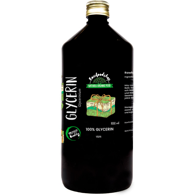 Glyseriini 1000ml ryhmässä OUTLET 20-80% / Eteeriset & Kasviöljyt 20-50% / Eteeriset & Kasviöljyt 20% @ Rawfoodshop Scandinavia AB (4476-3)