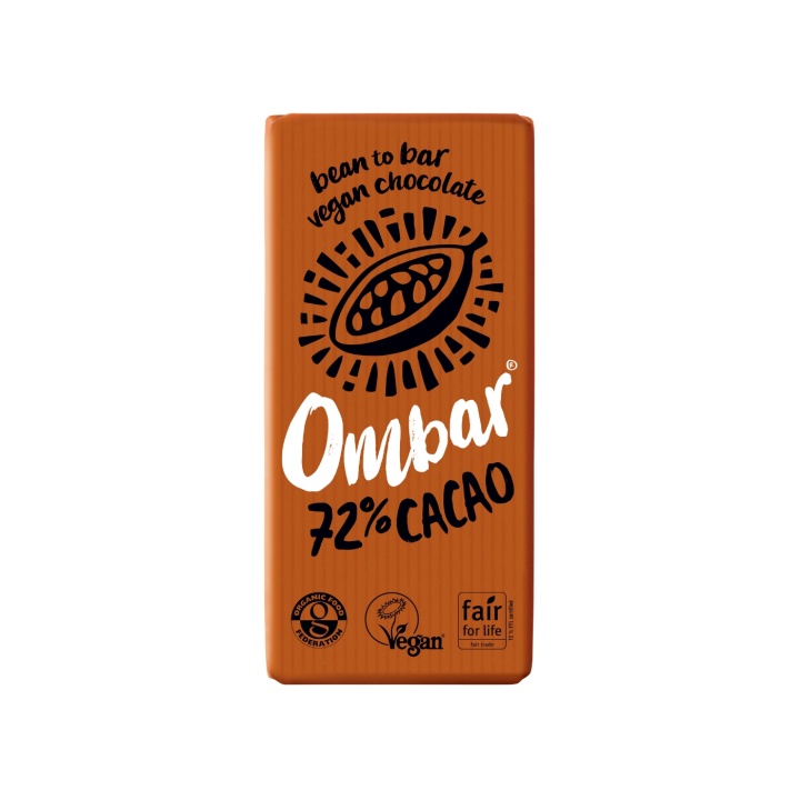 Suklaa Tumma 72% LUOMU 70g ryhmässä Raaka-aineet / Karkkia & Suklaata / Suklaapatukat @ Rawfoodshop Scandinavia AB (4985)