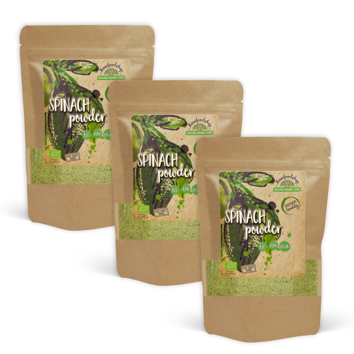 Pinaattijauhe LUOMU 250g x 3 pakettia ryhmässä Raaka-aineet / Terveysruoka / Vihreät Jauheet @ Rawfoodshop Scandinavia AB (AB029-SET3)