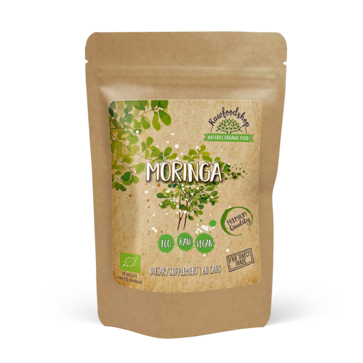 Moringa LUOMU 500mg 60 kapselia ryhmässä Ravintolisät / Yrtit ja Kasvit / Yrtit @ Rawfoodshop Scandinavia AB (CAPMOR60)