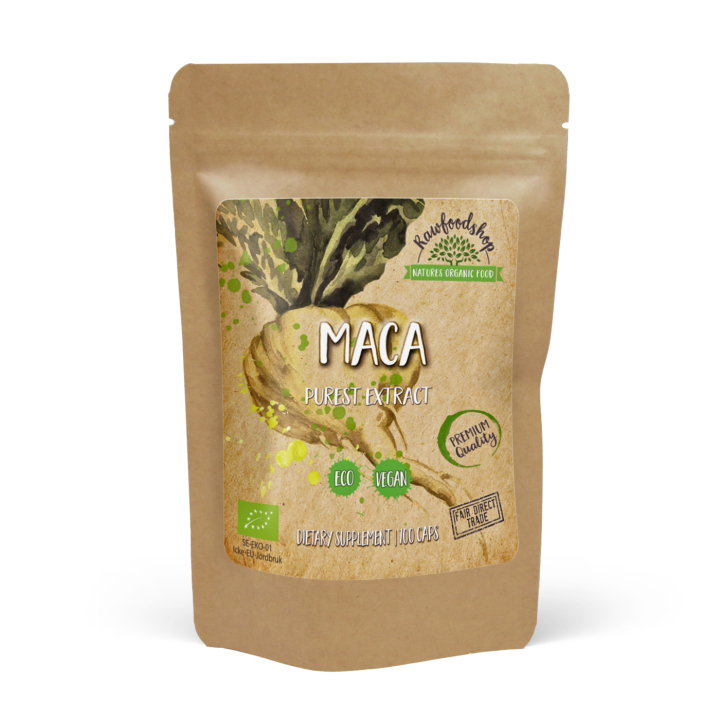 Maca LUOMU 500mg 100 kapselia ryhmässä Ravintolisät / Yrtit ja Kasvit / Maca & Ginseng @ Rawfoodshop Scandinavia AB (CUMACA100CAP)