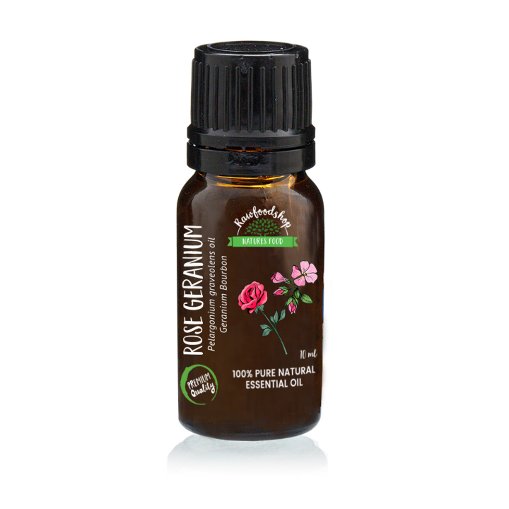 Eteerinen öljy Ruusu & Geranium 10ml ryhmässä Iho & Vartalo / Luonnollinen DIY / Eteeriset öljyt @ Rawfoodshop Scandinavia AB (EOUL-75)