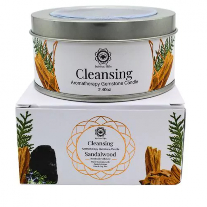 Kristalli Kynttilä Cleansing Santelipuu 70g ryhmässä Koti & Sielu / Rituaali & Seremonia / Tuoksuöljyt & kynttilät @ Rawfoodshop Scandinavia AB (GRE3431108)