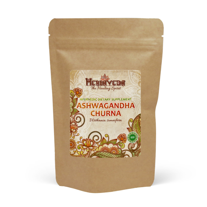 Ashwagandha Churna LUOMU 125g ryhmässä Terveys / Ravintolisät / Yrtit @ Rawfoodshop Scandinavia AB (HERBA18)