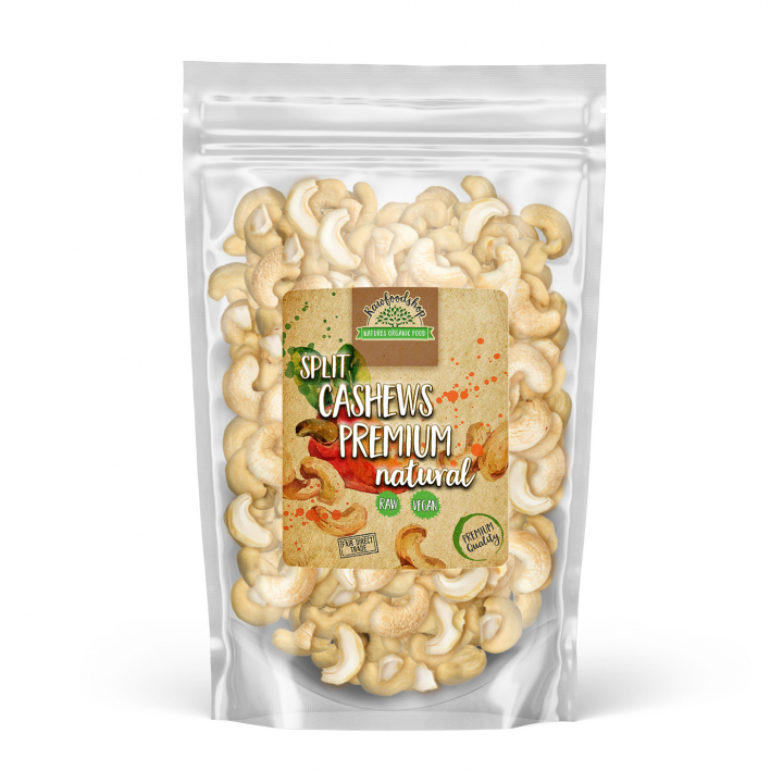 Cashewpähkinät Puolitetut Premium RAW 1kg ryhmässä Hyödykkeet & Juomat / Pähkinät / Cashewpähkinät @ Rawfoodshop Scandinavia AB (K17191-1)