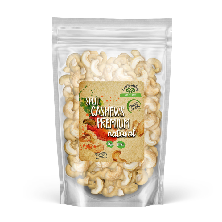 Cashewpähkinät Puolitetut Premium RAW 1kg ryhmässä Raaka-aineet / Pähkinät / Cashewpähkinät @ Rawfoodshop Scandinavia AB (K17191-1)