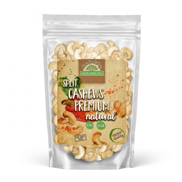 Cashewpähkinät jaetut Premium RAW 250g ryhmässä Hyödykkeet & Juomat / Pähkinät / Cashewpähkinät @ Rawfoodshop Scandinavia AB (K17191-250)