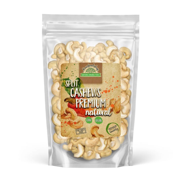 Cashewpähkinät Puolitetut Premium RAW 500g ryhmässä Hyödykkeet & Juomat / Pähkinät / Cashewpähkinät @ Rawfoodshop Scandinavia AB (K17191-500)