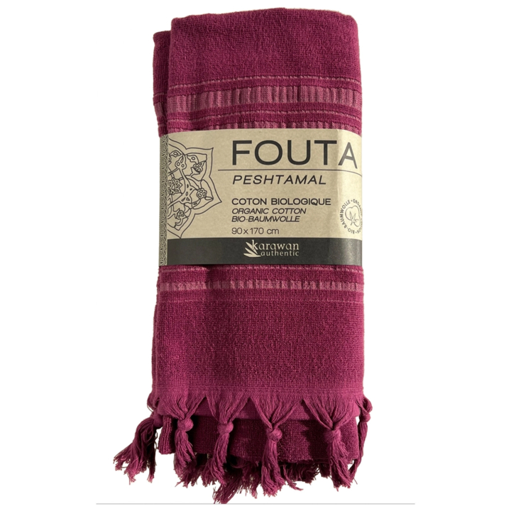 Fouta Amethist ekologisesta puuvillasta 90x170cm ryhmässä Iho & Vartalo / Valmistuneet tuotteet @ Rawfoodshop Scandinavia AB (KFO9AM)