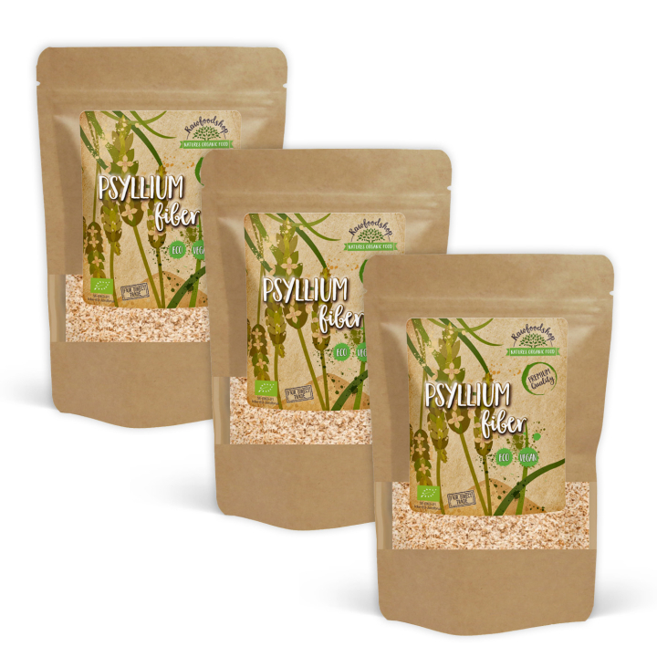 Psyllium Siemenkuoret LUOMU 500g x 3 pakettia ryhmässä Raaka-aineet / Leipominen / Ainesosat Muut @ Rawfoodshop Scandinavia AB (LBAK250056E1-SET3)