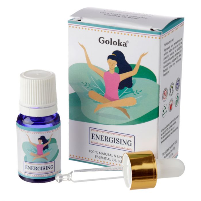 Goloka Blend Eteerinen Öljy Energising 10ml ryhmässä Koti & Sielu / Rituaali & Seremonia / Suitsuke, Kynttilät & Tuoksut @ Rawfoodshop Scandinavia AB (OILB04)