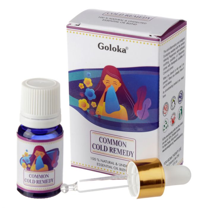 Goloka Blend Eteerinen Öljy Cold Remedy 10ml ryhmässä Koti & Sielu / Rituaali & Seremonia / Suitsuke, Kynttilät & Tuoksut @ Rawfoodshop Scandinavia AB (OILB06)