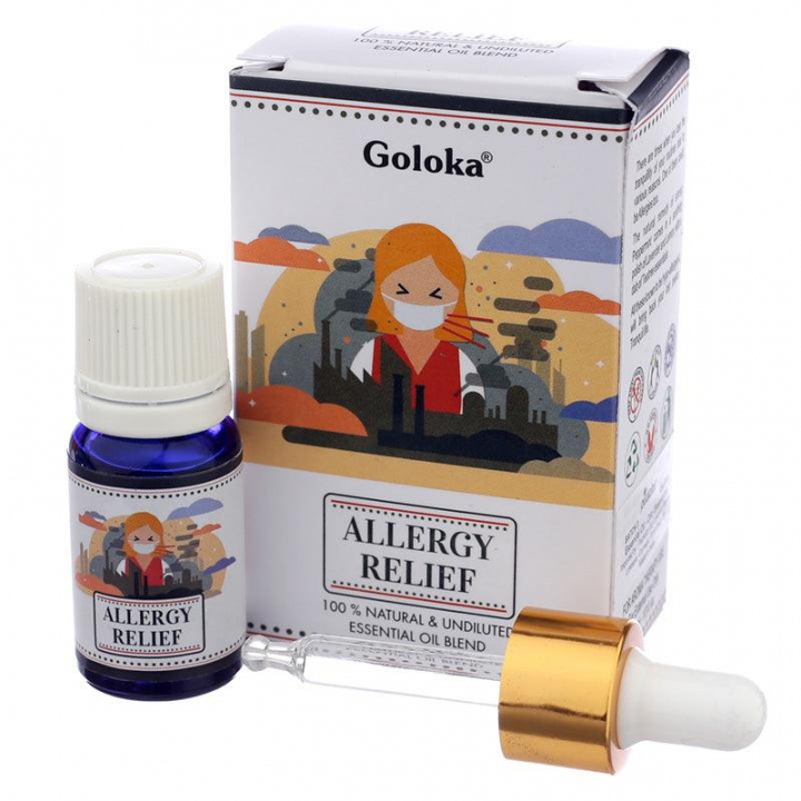 Goloka Blend Natural Essential Oil Allergy Relief 10ml ryhmässä Koti & Sielu / Rituaali & Seremonia / Suitsuke, Kynttilät & Tuoksut @ Rawfoodshop Scandinavia AB (OILB10)