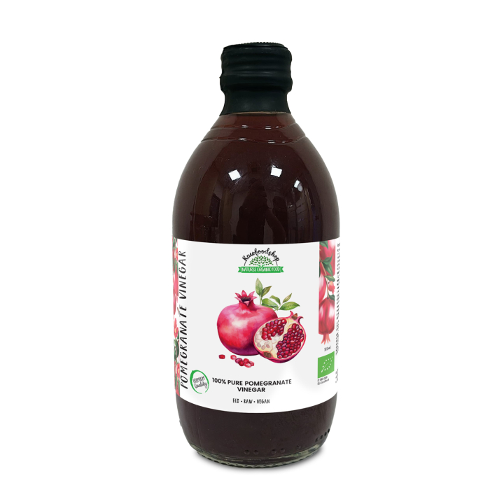 Granaattiomena Viinietikka Suodattamaton LUOMU 500ml ryhmässä Raaka-aineet / Ruokakomero / Mauste / Etikka @ Rawfoodshop Scandinavia AB (PFMG5SY050006)