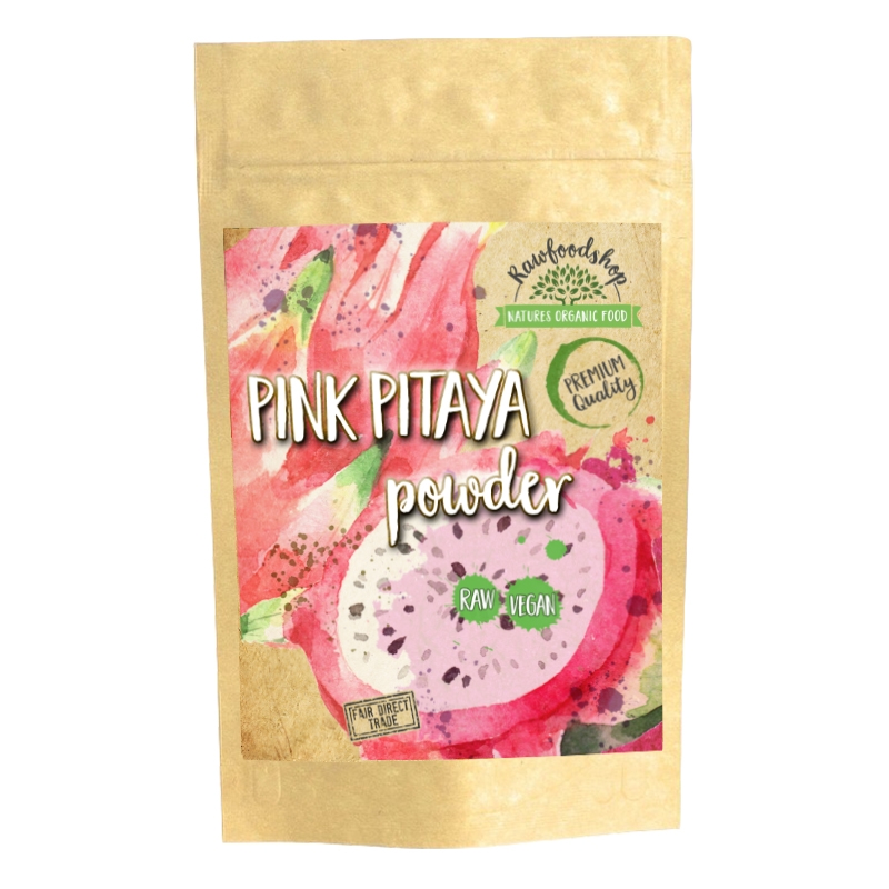 Pinkki Pitaya Jauhe 100g ryhmässä Hyödykkeet & Juomat / Hedelmät & Marjat / Hedelmäjauhe @ Rawfoodshop Scandinavia AB (PULPINK)