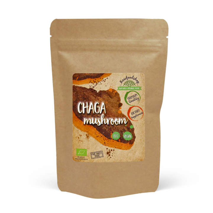 Chaga-jauhe LUOMU 125g ryhmässä Terveys / Ravintolisät / Sienet @ Rawfoodshop Scandinavia AB (RAW00204)