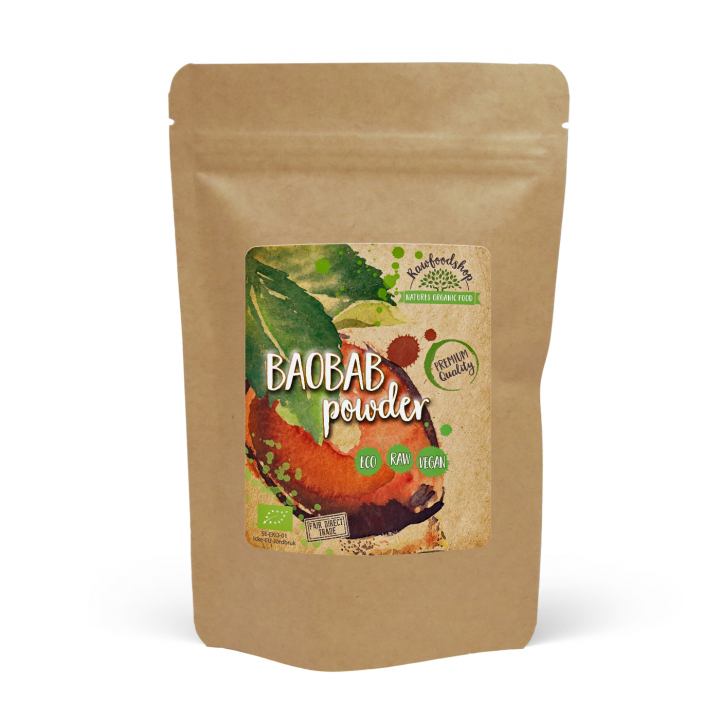 Baobab-jauhe LUOMU 250g ryhmässä Hyödykkeet & Juomat / Hedelmät & Marjat / Baobab @ Rawfoodshop Scandinavia AB (RAW00B250)