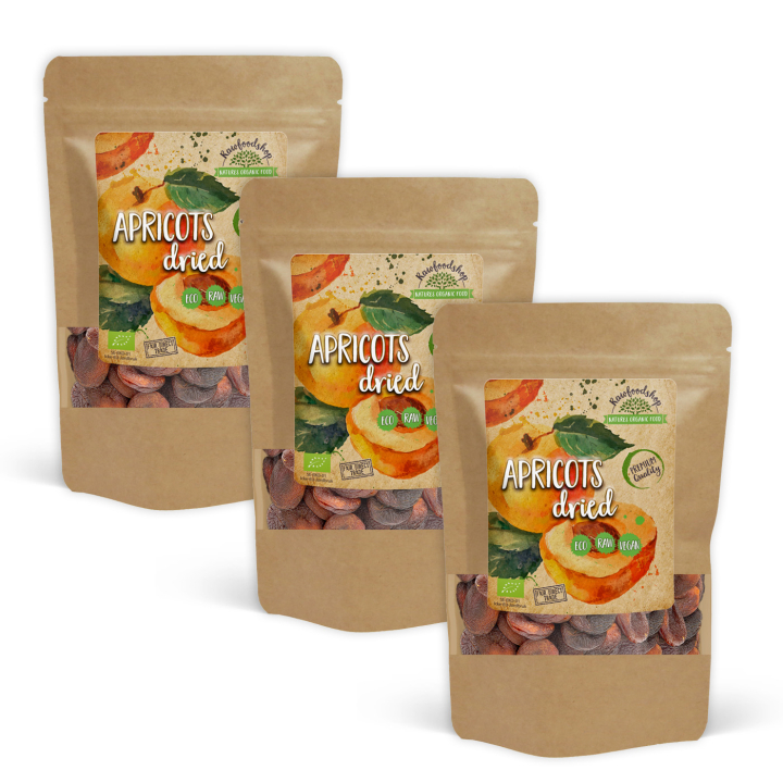 Luomu aprikoosit 1kg x 3 pakettia ryhmässä Raaka-aineet / Hedelmät & Marjat / Aprikoosi @ Rawfoodshop Scandinavia AB (RFRU500350E1-SET3)