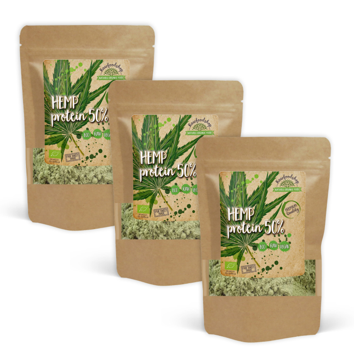 Hampuproteiini 50% LUOMU 1kg x 3 pakettia ryhmässä Raaka-aineet / Terveysruoka / Proteiinijauhe @ Rawfoodshop Scandinavia AB (RKOS1000388E-SET3)