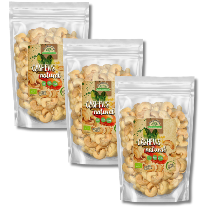 Premium raaka luomucashewpähkinät 1 kg x 3 pakettia ryhmässä Hyödykkeet & Juomat / Pähkinät / Cashewpähkinät @ Rawfoodshop Scandinavia AB (RNOT10002058E-SET3)