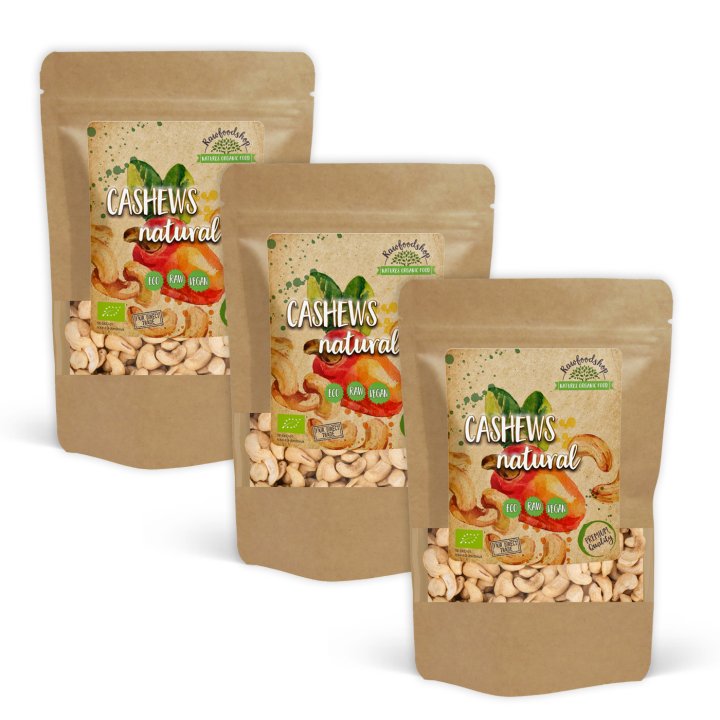 Premium raaka luomucashewpähkinät 1 kg x 3 pakettia ryhmässä Raaka-aineet / Pähkinät / Cashewpähkinät @ Rawfoodshop Scandinavia AB (RNOT10002058E-SET3)