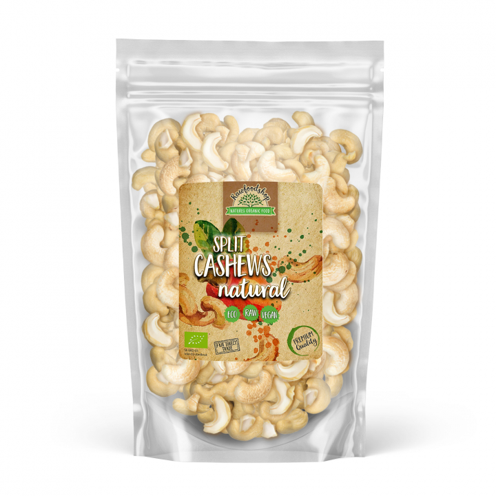 Cashewpähkinät Puolitetut RAW LUOMU 1kg ryhmässä Hyödykkeet & Juomat / Pähkinät / Cashewpähkinät @ Rawfoodshop Scandinavia AB (RNOT1000327E)