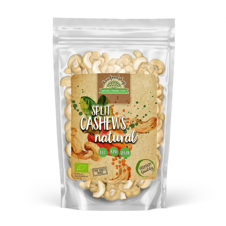 Cashew-pähkinät jaetut RAW LUOMU 200g ryhmässä Hyödykkeet & Juomat / Pähkinät / Cashewpähkinät @ Rawfoodshop Scandinavia AB (RNOT200329E)