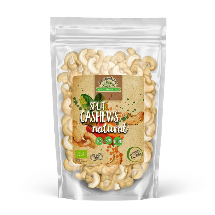 Cashewpähkinät Puolitetut RAW LUOMU 500g ryhmässä Hyödykkeet & Juomat / Pähkinät / Cashewpähkinät @ Rawfoodshop Scandinavia AB (RNOT500332E)