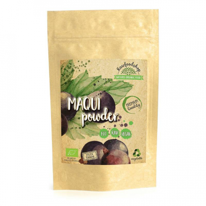 Maqui-jauhe LUOMU 125g ryhmässä Hyödykkeet & Juomat / Hedelmät & Marjat / Hedelmäjauhe @ Rawfoodshop Scandinavia AB (RPUL100253E)