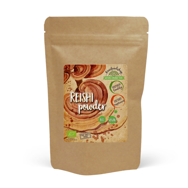 Reishi-sienijauhe LUOMU 125g ryhmässä Terveys / Ravintolisät / Sienet @ Rawfoodshop Scandinavia AB (RPUL100520E)