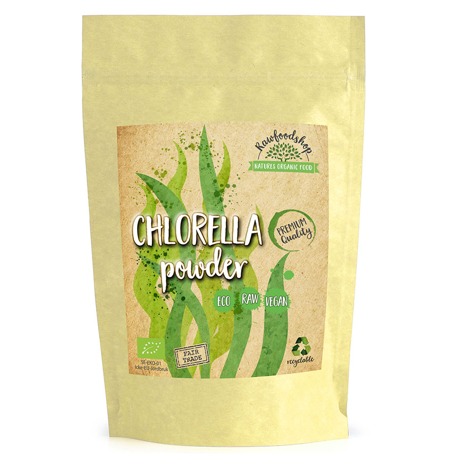 Chlorella-jauhe LUOMU 250g ryhmässä Hyödykkeet & Juomat / Ruokakomero / Levät & Merilevät / Chlorella @ Rawfoodshop Scandinavia AB (RPUL250630E)