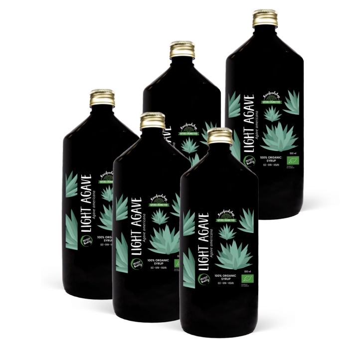 Agavesiirappi Vaalea LUOMU 1000ml x 5 pulloa ryhmässä Raaka-aineet / Leipominen / Siirappi @ Rawfoodshop Scandinavia AB (RSOT500301E11-SET5)