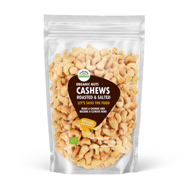 Cashewpähkinät Paahdetut & Suolatut LUOMU 1kg ryhmässä Raaka-aineet / Pähkinät / Cashewpähkinät @ Rawfoodshop Scandinavia AB (SF32230FT1)