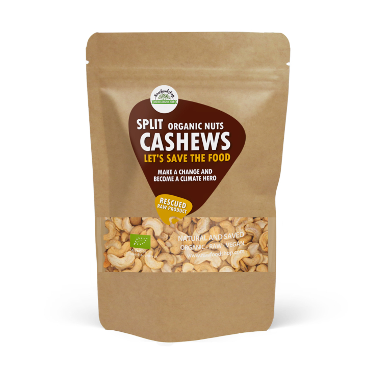 Cashewpähkinät Puolitetut RAW LUOMU 1kg ryhmässä Raaka-aineet / Pähkinät / Cashewpähkinät @ Rawfoodshop Scandinavia AB (SFRNOT1000327E)