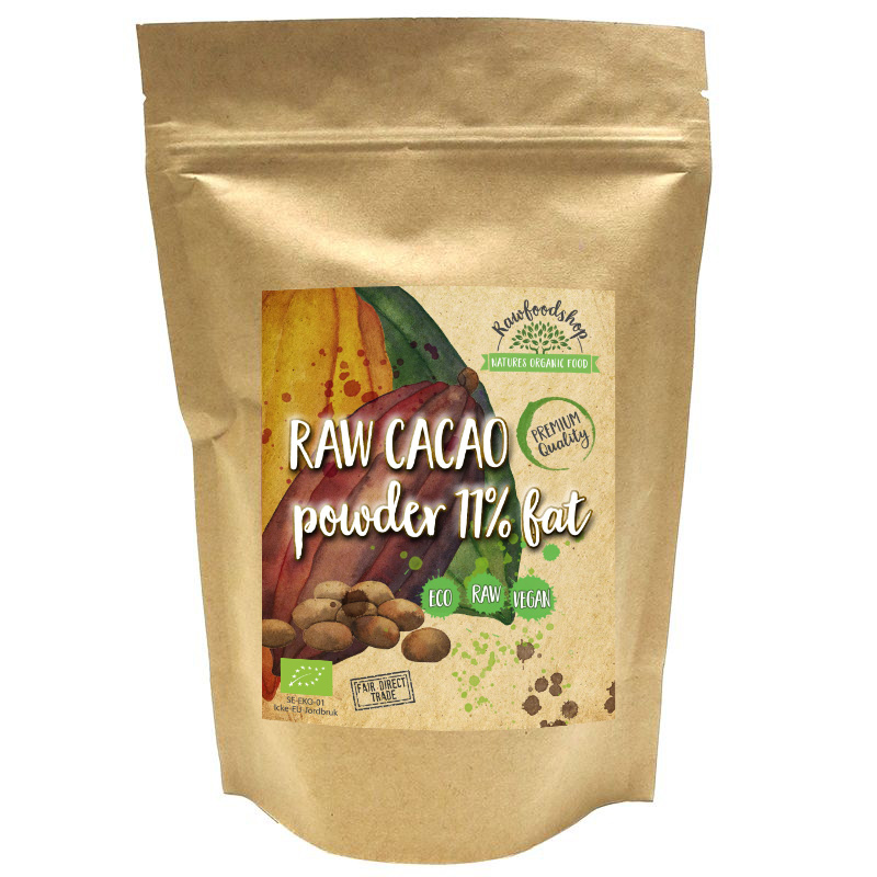 Raakakaakaojauhe 11% LUOMU 500g ryhmässä Hyödykkeet & Juomat / Leipominen & Ruoanlaitto / Kaakaotuotteet @ Rawfoodshop Scandinavia AB (ZFN0264-5)